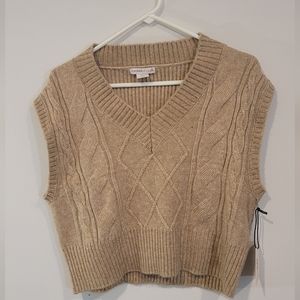 SINCERELY JULES Knitted Sleeveless Tan Small Size